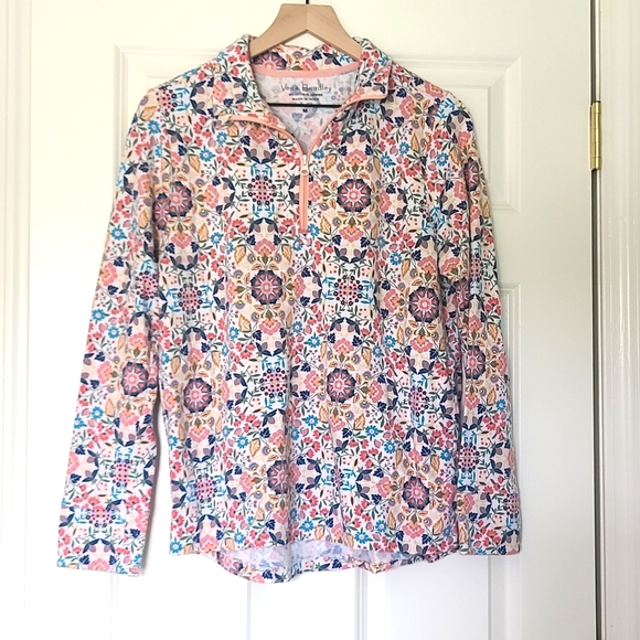 Vera Bradley Quarter Zip Sweatshirt - Enchanted Mandala - Picture 1 of 2